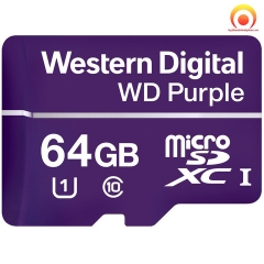 Thẻ Nhớ MicroSD WD Purple 64G Class 10- Chuyên Camera,